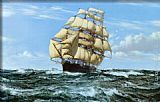 Montague Dawson Canvas Paintings - Racing Home, The Cutty Sark